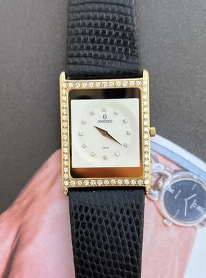 Reloj Exótico Concord Oro Amarillo 18k y Diamantes Delirio Vintage Hombre/Unisex QTZ Foto 1 de 4