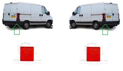 NEW FOR CITROEN RELAY 1994-2002 GENUINE REAR BUMPER REFLECTOR PAIR SET OEM - Image 1 of 2