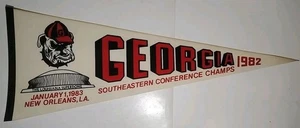 Banderín de fútbol americano de colección 1983 Universidad de Georgia Bulldogs bandera bandera NCAA - Imagen 1 de 5