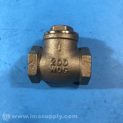 Legend Valve 451 NL Size 1 Inch Brass Swing Check Valve FNIP - Image 1 of 4