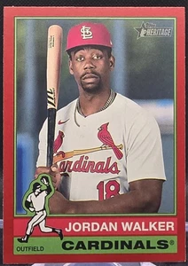2025 Topps Heritage High Number SP Jordan Walker #451 bordo rosso - Foto 1 di 2