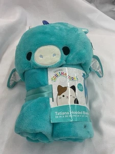 Squishmallows Kinder 30 x 50" Tatiana Drache Kapuze Überwurf Decke mit Eingrifftaschen - Bild 1 von 6
