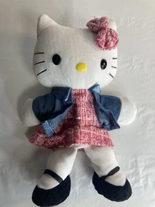 11" Sanrio HELLO KITTY HAND PUPPET JACKET RED DRESS Plush Stuffed Animal  - Picture 1 of 5