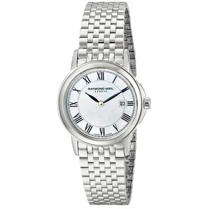 Raymond Weil Tradition White Mother of Pearl Dial Ladies Watch - 5966-ST-00970 - Picture 1 of 5