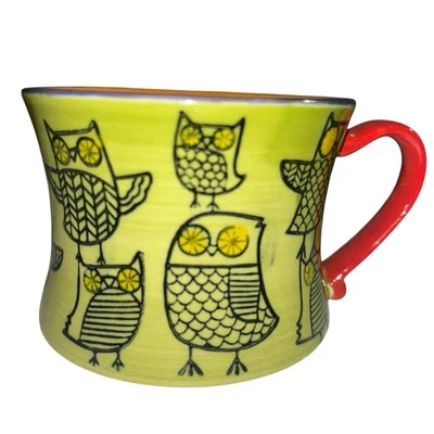 Taza de café PIER 1 IMPORTS OWL taza de té pintada a mano Foto 1 de 4