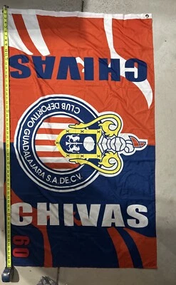 Bandera Bandera Chivas de Guadalajara Bandera 3” X 5” Fútbol Fútbol con Ojales  Foto 1 de 2