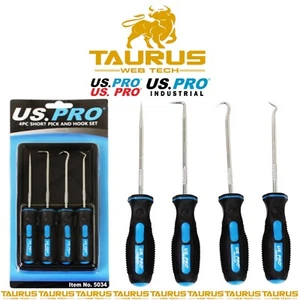 4 x US PRO PICK & HOOK Probe Set O Ring Automotive Car Seal Remover DIY Tools UK - Picture 1 of 3