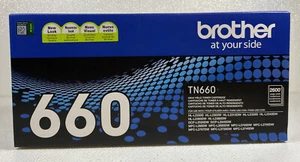 Genuine OEM Brother TN660 Black High-Yield Toner new in box sealed - Picture 1 of 6