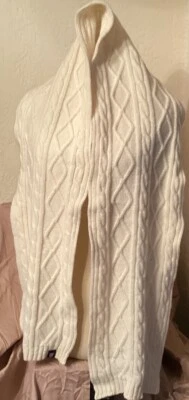 Mackie Pure Wool Cable Knit Scarf From Scotland NWT Foto 1 de 2
