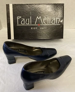 Paul Melian Navy Blue, Closed Toe Pumps, Ladies 8.5 M Spain Made EUC - Picture 1 of 8