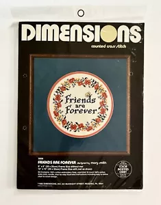 Kit Completo Punto de Cruz Vintage Dimensions Friends Are Forever Counted Nuevo - Imagen 1 de 4