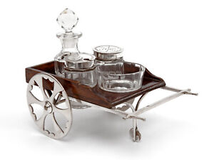 John Grinsell & Son Novelty Victorian Cart Shaped Cruet Set