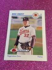 1991 Impel Line Drive AA Mike Oquist Hagerstown Suns #241 Baltimore Orioles 
