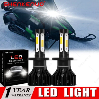 2 H4 4Side White LED headlights For Arctic Cat Procross XF F1100 F800 2012 2013 - Image 1 of 4