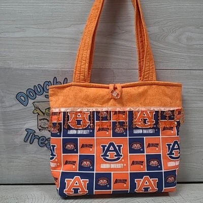 Auburn University Tigers Double Strap Purse Handbag 10x10x3.5 NEW NWOT - Image 1 of 4