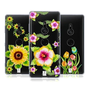HEAD CASE DESIGNS WATERCOLOURED FLORALS SOFT GEL CASE FOR SONY PHONES 1 - Picture 1 of 10