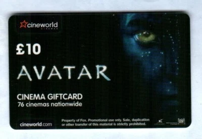 CINEWORLD ( UK ) Avatar ( 2009 ) Gift Card ( $0 ) - Image 1 of 2
