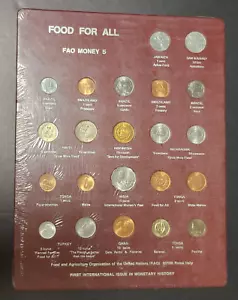 FAO Money Panel 5 MAROON 22 coins Food For All Agriculture United Nations F.A.O. - Picture 1 of 2