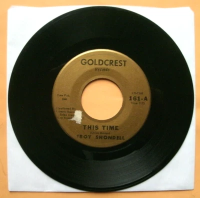 THIS TIME/GIRL AFTER GIRL-TROY SHONDELL (1 HIT WONDER) GOLDCREST-EXCELLENT+ 1961 Foto 1 de 2