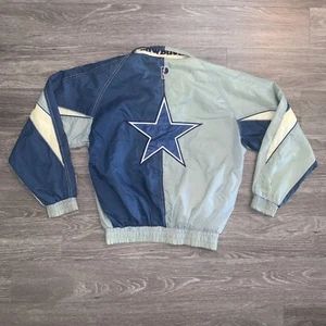 Vintage 90s NFL Pro Player Dallas Cowboys Embroidered Windbreaker Jacket Sz. S - Picture 1 of 17