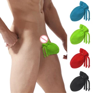 Mens Cover Up Bikini Brief Penis Sheath Pouch Compact Bag Lingerie Underwear - Picture 1 of 25