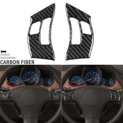 Real Carbon Fiber Steering Wheel Button Cover Trim For Chevrolet Malibu 2008-12 - Изображение 1 из 4