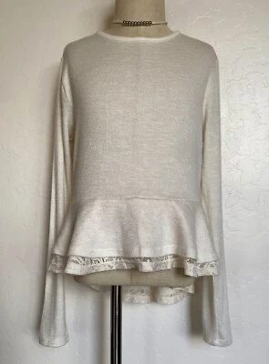 FIRE LOS ANGELES, GIRLS LONG SLEEVE, LACE, CREAM, L(14) - Image 1 of 4