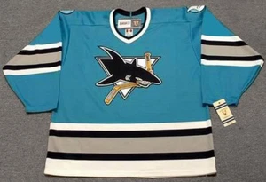 SAN JOSE SHARKS 1990's CCM Vintage Teal Hockey Jersey - MEDIUM, LARGE, XL, 2XL - Picture 1 of 4