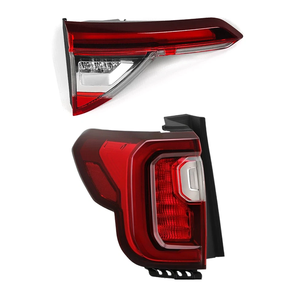 LED Tail Light For 2020-2023 GMC Acadia Outer Inner Lamp Left Side Pair Chrome Foto 1 de 4