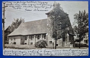 Amsebury, MA. Universalist Church  - 1907 Photo Postcard, RPPC - Picture 1 of 2