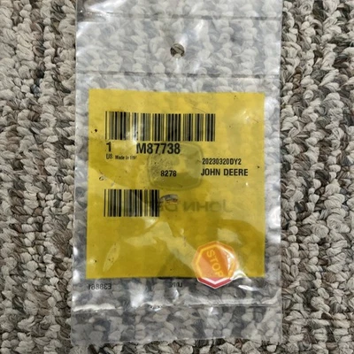 Señal de parada para cortacésped de motor diésel John Deere calcomanía OEM M87738 Foto 1 de 4