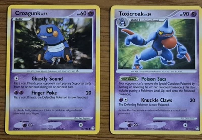 Pokemon Card Croagunk Toxicroak Set Mysterious Treasures /123 Rare - Image 1 of 2