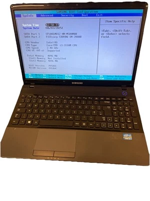 Samsung NP300E5A 15.6 Core 13-3110M 2.40GHz 4GB RAM 3220GB WINDOWS 7 LAPTOP - Image 1 of 4