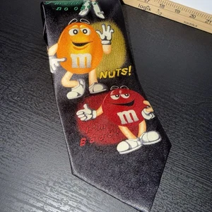 Vintage M&M’s Characters Tie “With Glow” Mars Candy Novelty Neck Tie 100% Poly - Picture 1 of 6