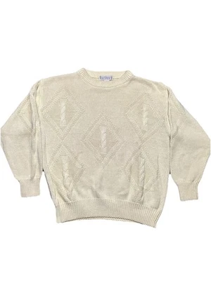 Vintage Gap Knit Sweater Size Small Ramie Cotton Blend Ivory  - Image 1 of 4