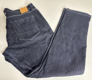 Pantalones de mezclilla azules de rendimiento oscuro calce cónico relajado DU/ER L2X para hombre 38x32 - Imagen 1 de 17