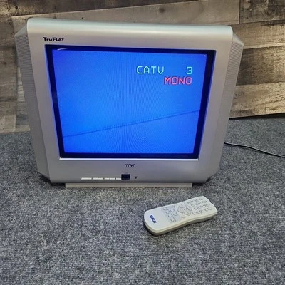RCA Truflat VTG Retro Gaming CRT TV 14F512T 14" Screen TV Works With Remote - Image 1 of 4