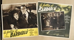 2 fotobuste film LA FOLLIA DI BARBABLU'- BLUEBEARD John Carradine Edgar G. Ulmer - Picture 1 of 4