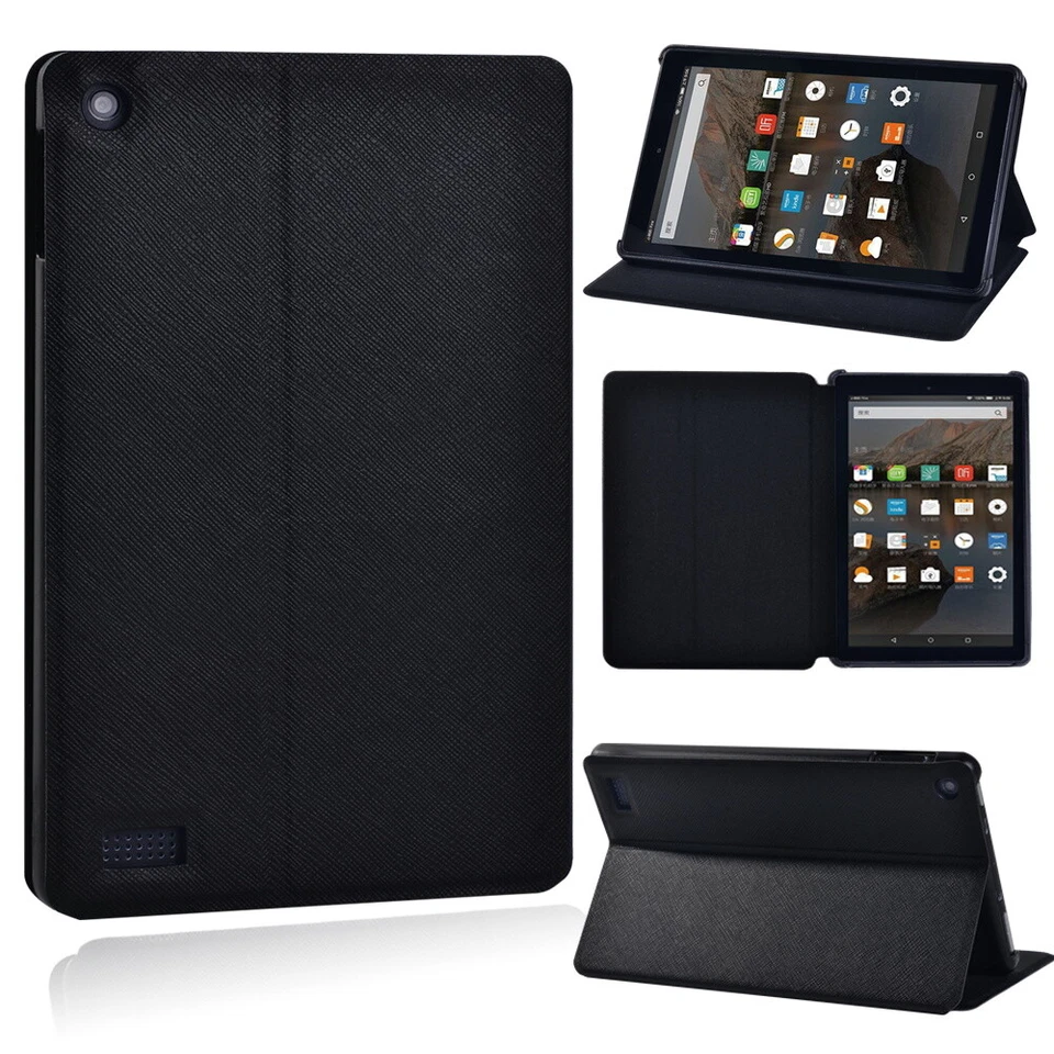 Leather tablet Stand Folio Cover Case For Amazon Fire HD 10/10 Plus 2023/Max 11 - Image 1 of 4