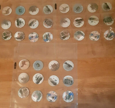 10 of the 11  NAAFI & EFI,UK  Pogs  Sets 1st 2nd,3rd,4th,DD & Euro ,. EFI Pogs - Image 1 of 4