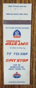 AMOCO GASOLINERA MATCHBOOK MATCHCOVER: JERSEY SHORE, PENNSYLVANIA -E1 - Imagen 1 de 1