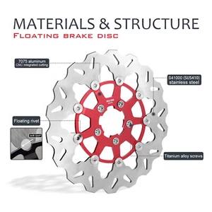 Floating Front 11.8" Brake Rotor For Harley Touring FXFBS Dyna Sportster 06-24 - Picture 1 of 6