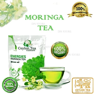 Moringa Tea Ceylon Natural Organic 100% Body Energizer Vitamin 25 Tea bags/Pouch - Picture 1 of 6