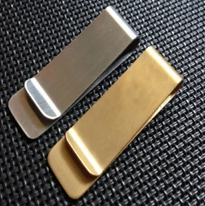 Stainless Steel Metal Money Cash Note Thin Holder Credit Card Clip Wallet UK K43 - Picture 1 of 9