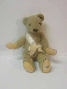 Vintage English Nisbet 13" Jointed Mohair Yes / No Teddy Bear, Signed, c. 1988 - Picture 1 of 10