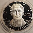 2009 P US Louis Braille Commemorative Silver DOLLAR **FREE SHIPPING** CC82