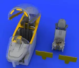 Eduard Brassin MiG-29 Pozzetto Academy Correct Datails 1:48 Seat Interior Ätz - Foto 1 di 3