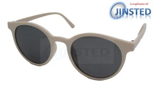 Gafas de sol redondas crema para adultos lentes tintadas UV400 marco circular de protección ACI018 - Imagen 1 de 3