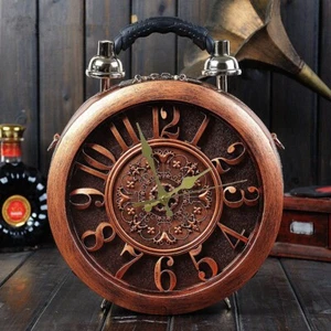 Double Use Real Clock Cross Body Bag Handbag Purse Personalized Leather Bag - Picture 1 of 25