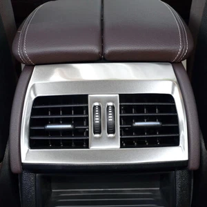Stainless For BMW X5 F15 X6 F16 2014-18 Armrest Rear Air Outlet Frame Cover Trim - Imagen 1 de 6